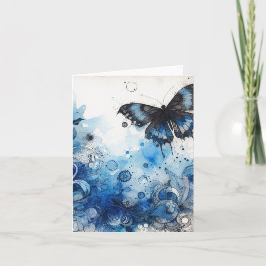 水彩エフエマラヴィンテージ 空白の ノートカード (正面)