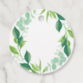 水彩エユーカリプタスのウェディングシャワー フェイバータグ (裏面)