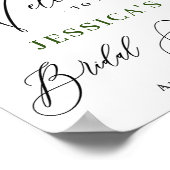 水彩エユーカリプタス ウェディングシャワー ウェルカムサイン ポスター (角)