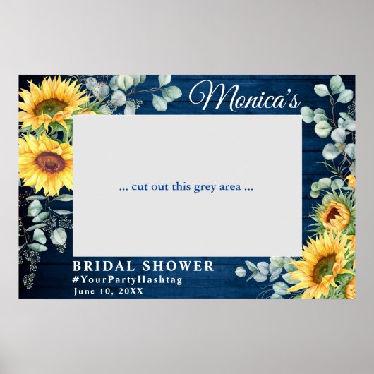 水彩エユーカリプタス ブライダルシャワー フォトプロップ ポスター (正面)