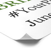 水彩エユーカリプタス ブライダルシャワー フォトプロップ ポーズ ポスター (角)