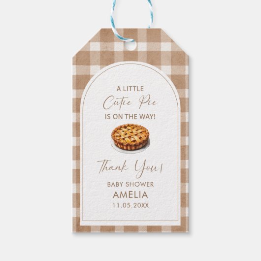 水彩エレガントかわいこちゃんパイが途中ベビーS ギフトタグ (正面)