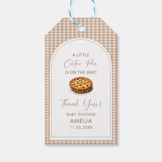 水彩エレガントかわいこちゃんパイが途中ベビーS ギフトタグ (正面)