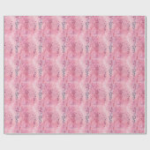 水彩エレガントつる植物(ピンク背景) ラッピングペーパー (フラット)