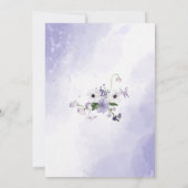 水彩エレガントなライラックの花   ブライダルシャワー 招待状 (裏面)
