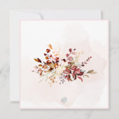 水彩エレガントなルスティックオータムユーカリ 招待状 (裏面)