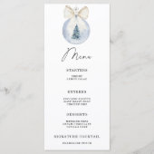 水彩エレガントな冬のボウボールメニュー メニュー (正面)