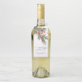 水彩エレガントクリスマス ボトルネックタグ (ボトル)