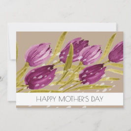 水彩エレガントチューリップフラワーズプロフェッショナル シーズンカード