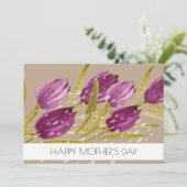 水彩エレガントチューリップフラワーズプロフェッショナル シーズンカード (スタンド正面)