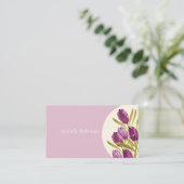 水彩エレガントチューリップフラワーズプロフェッショナル 名刺 (スタンド正面)