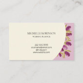 水彩エレガントチューリップフラワーズプロフェッショナル 名刺 (裏面)