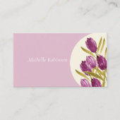 水彩エレガントチューリップフラワーズプロフェッショナル 名刺 (正面)