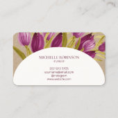 水彩エレガントチューリップフラワーズプロフェッショナル 名刺 (裏面)