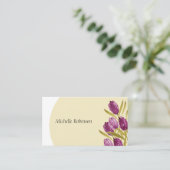 水彩エレガントチューリップフラワーズプロフェッショナル 名刺 (スタンド正面)
