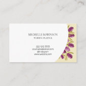 水彩エレガントチューリップフラワーズプロフェッショナル 名刺 (裏面)