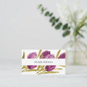 水彩エレガントチューリップフラワーズプロフェッショナル 名刺 (スタンド正面)