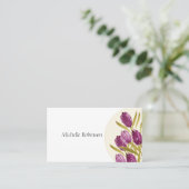 水彩エレガントチューリップフラワーズプロフェッショナル 名刺 (スタンド正面)