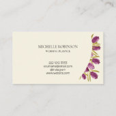 水彩エレガントチューリップフラワーズプロフェッショナル 名刺 (裏面)