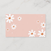 水彩エレガントデイジー女の子の赤ちゃんシャワーおむつ エンクロージャーカード (裏面)