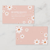 水彩エレガントデイジー女の子の赤ちゃんシャワーおむつ エンクロージャーカード (正面/裏面)