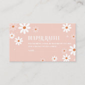 水彩エレガントデイジー女の子の赤ちゃんシャワーおむつ エンクロージャーカード (正面)