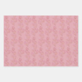 水彩エレガントフラミンゴ、金ゴールド及びピンクラップ ラッピングペーパーシート (正面3)