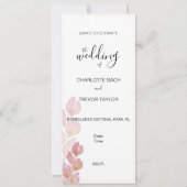 水彩エレガントフラミンゴ、金ゴールド、ピンク カード (裏面)