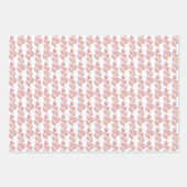 水彩エレガントフラミンゴ、金ゴールド、ピンク ラッピングペーパーシート (正面2)