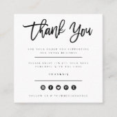 水彩エレガントフローラありがとう スクエア名刺 (正面)