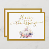 水彩エレガントフローラカボチャ シーズンポストカード (正面/裏面)