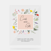 水彩エレガントフローラカード&ギフト卒業 アクリルサイン (正面)