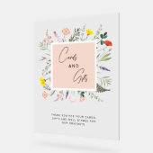 水彩エレガントフローラカード&ギフト卒業 アクリルサイン (傾斜)