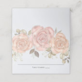 水彩エレガントフローラバラ金ゴールド緑 プレイスカード (外部開封)