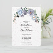 水彩エレガントフローラブライダルシャワー招待 (スタンド正面)