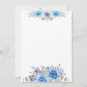 水彩エレガントフローラブライダルシャワー招待 招待状 (裏面)