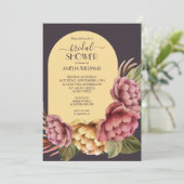 水彩エレガントフローラブライダルシャワー招待 招待状 (スタンド正面)