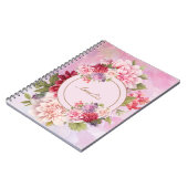 水彩エレガントフローラブーケノート ノートブック (左側)