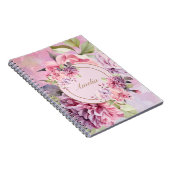 水彩エレガントフローラブーケノート ノートブック (右側)