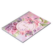 水彩エレガントフローラブーケノート ノートブック (左側)