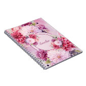 水彩エレガントフローラブーケノート ノートブック (右側)