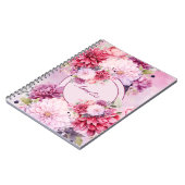 水彩エレガントフローラブーケノート ノートブック (左側)