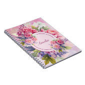 水彩エレガントフローラブーケノート ノートブック (右側)