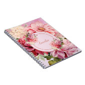 水彩エレガントフローラブーケノート ノートブック (右側)