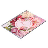 水彩エレガントフローラブーケノート ノートブック (左側)