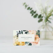 水彩エレガントフローラモダンウェディングプランナー 名刺 (スタンド正面)