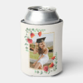 水彩エレガントフローラ卒業プールパーティー 缶クーラー (缶正面)