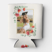 水彩エレガントフローラ卒業プールパーティー 缶クーラー (正面)