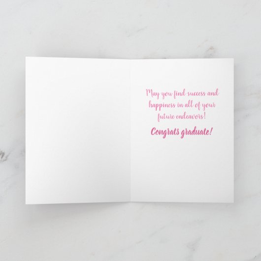 水彩エレガントフローラ卒業生 カード (内部)