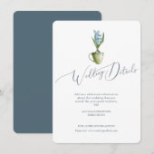 水彩エレガントフローラ結婚詳細 エンクロージャーカード (正面/裏面)